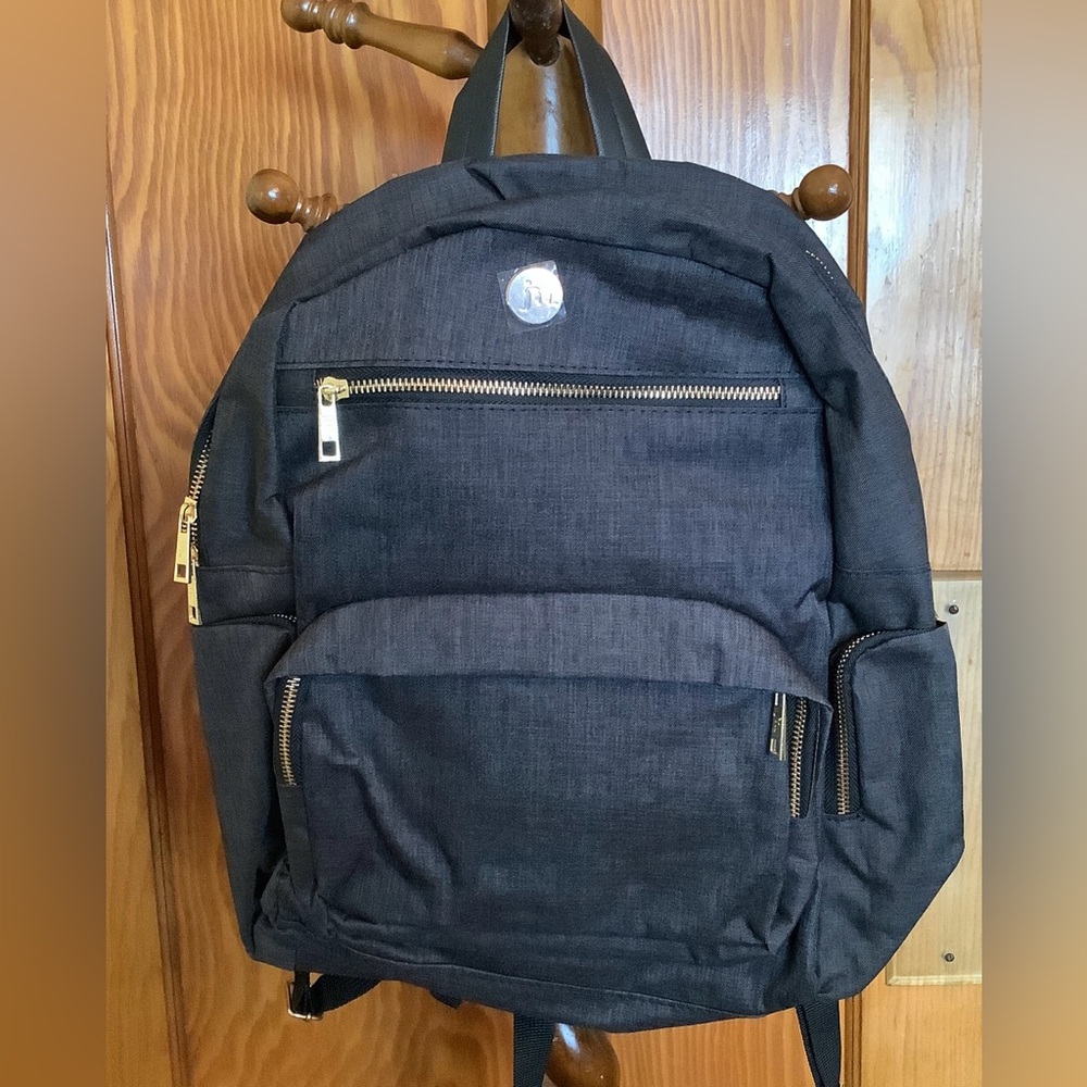 Jessica Moore Dark Gray Weekend Back pack Large 16X12 NWT